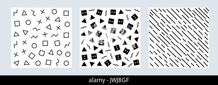 Wiederholen geometrischer Vektor Muster Muster Stockfoto
