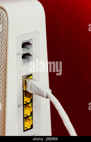 Ethernet Computer Internet Anschluss. Stockfoto