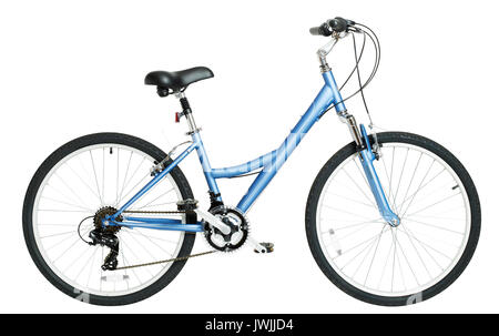 Blau weiblichen Fahrrad Stockfoto