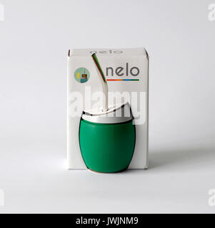 Modrern Silikon Yerba Mate für Infusion, Nelo, hat in Argentinien Stockfoto