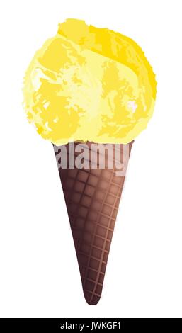 Eine Sammlung von Eis Kegel Icons auf weiß Stock Vektor