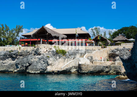 Rick's Cafe vom Meer, Negril, Jamaika Stockfoto