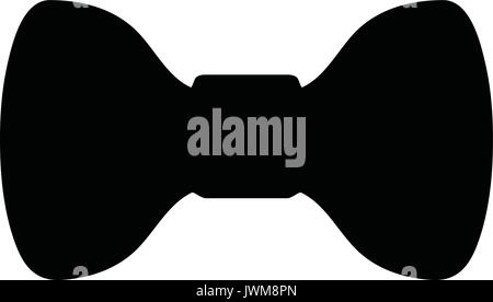 Eine schwarze und weiße Silhouette von Bowtie Stock Vektor