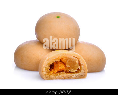 Dessert mochi auf weißem Hintergrund Stockfoto