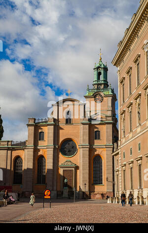 Storkyrkan (die Große Kirche, Kathedrale), ist die älteste Kirche in Gamla Stan, der Altstadt. Stockfoto