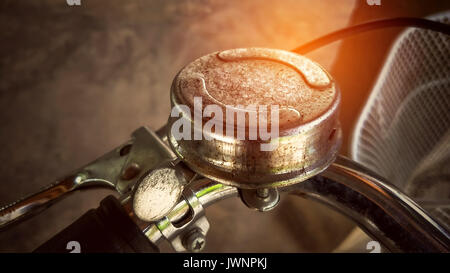 Alten retro Fahrrad Glocke in Vintage tone Stockfoto