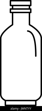 Flasche Wasser Symbol auf weißem Hintergrund-Vektor-illustration Stock Vektor