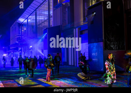 2017 Vivid Sydney Lichtinstallationen rund um Circular Quay, Sydney Stockfoto