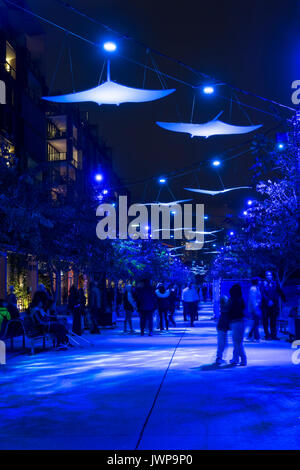 2017 Vivid Sydney Lichtinstallationen rund um Circular Quay, Sydney Stockfoto