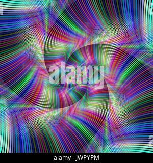 Bunte psychedelische Spirale Fractal-hintergrund Stock Vektor