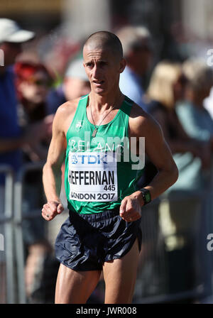 Der irische Robert Heffernan tritt am 10. Tag der IAAF-Weltmeisterschaft 2017 beim 50-km-Lauf der Männer an. Bilddatum: Sonntag, 13. August 2017. Siehe PA Story ATHLETICS World. Das Foto sollte lauten: John Walton/PA Wire. Stockfoto