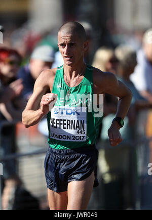 Der irische Robert Heffernan tritt am 10. Tag der IAAF-Weltmeisterschaft 2017 beim 50-km-Lauf der Männer an. Bilddatum: Sonntag, 13. August 2017. Siehe PA Story ATHLETICS World. Das Foto sollte lauten: John Walton/PA Wire. Stockfoto