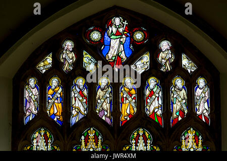 Osten Fenster Detail, St. Martin's Church, Welton, Northamptonshire, England, Großbritannien Stockfoto