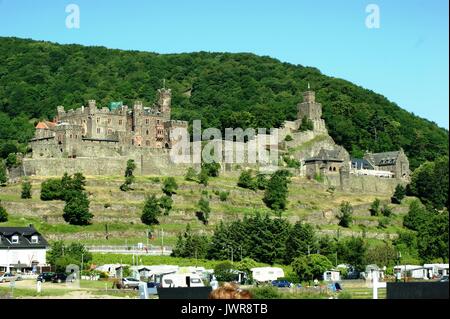 Reichenstein Burg, Trechtingshausen, Deutschland Stockfoto