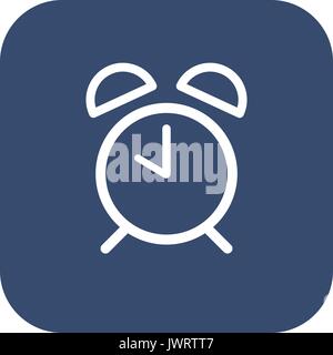 Symbol Wecker. Flache Bauform Stock Vektor