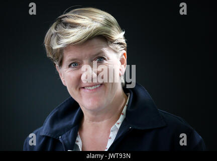 Sender und Autor Clare Balding beim Edinburgh International Book Festival 2017, wo sie Ihr erstes Buch für Kinder Das Rennpferd, die nicht galoppieren. Stockfoto