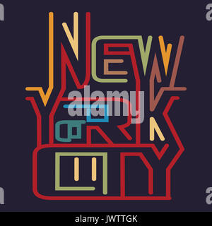 NYC Typografie, t-shirt, Grafiken, Sport emblem Design, s Stockfoto