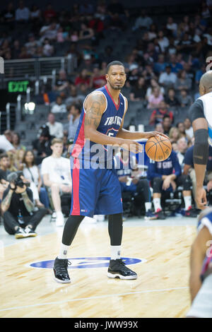 Atmosphäre während der BIG3 Game Week 8 Staples Center August 13,2017 Los Angeles, Kalifornien. Stockfoto