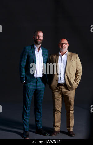 Edinburgh, Schottland, Großbritannien. 14 Aug, 2017. Tag 3 Edinburgh International Book Festival. Bild Martin Holmen und Michael J Malone. Credit: Pako Mera/Alamy leben Nachrichten Stockfoto