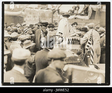 Oberst Roosevelt sprechen in Bound Brook, New Jersey. Stockfoto