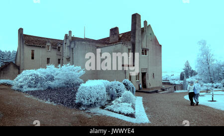 Das Hill House Infrarot Kameras versteckte Feuchtigkeit von Wasserschäden restaurierte Herrenhaus und von Charles Rennie Mackintosh konzipiert Stockfoto