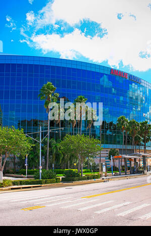 Amalie Arena Stadion in der Innenstadt von Tampa, FL, USA Stockfoto