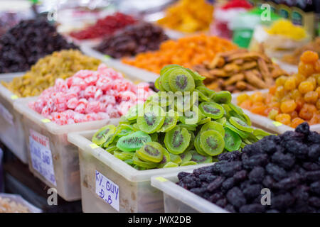 Getrocknete Früchte variation closeup Stockfoto