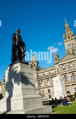 Statue von Thomas Campbell in Glasgow. Stockfoto