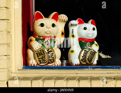 San Francisco - Maneki Neko (Lucky Cat) Stockfoto