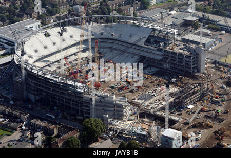 Luftaufnahme des Tottenham Hotspur Stadions im Bau, London, Großbritannien Stockfoto