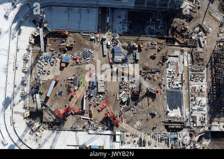 Luftaufnahme des Tottenham Hotspur Stadions im Bau, London, Großbritannien Stockfoto