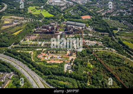 Landschaftspark Duisburg - Nord, Emscherstraße, 24h-Radrennen, Industriekultur, Weltkulturerbe, Duisburg, Ruhrgebiet, Nordrhein-Westfalen, Stockfoto