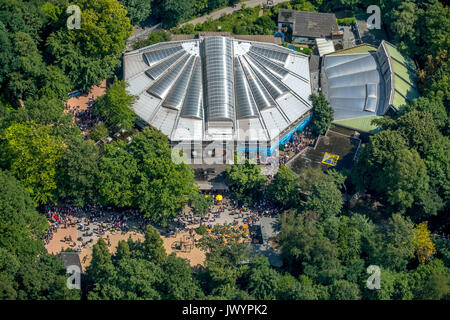 Der Duisburger Zoo Delfinarium, Zoo Duisburg, Duisburg, Ruhrgebiet, Nordrhein-Westfalen, Deutschland, Duisburg, Europa, Luftaufnahme, Antenne, Antenne photograp Stockfoto