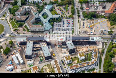 Funke Media Campus Bau auf dem Segerothstraße Berliner Platz, Westdeutsche Allgemeine Zeitung, Media Group, neue Zentrale, grüne Mitte Esse Stockfoto