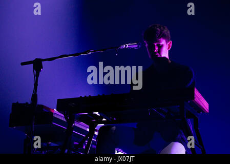 BARCELONA - JUN 17: James Blake (Band) führen im Konzert beim Sonar Festival am 17. Juni 2016 in Barcelona, Spanien. Stockfoto