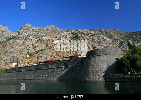 Venezianische Befestigungsanlagen in Kotor, Montenegro Stockfoto