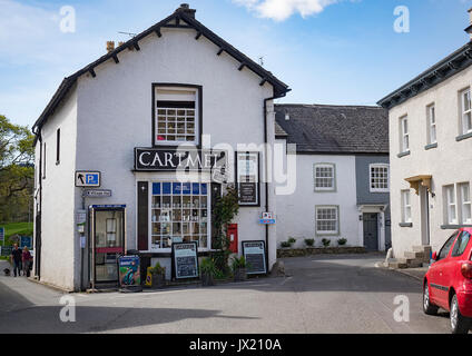 Haus der Sticky Toffee Pudding, die Alte Post, Cartmel in Cumbria, England Stockfoto