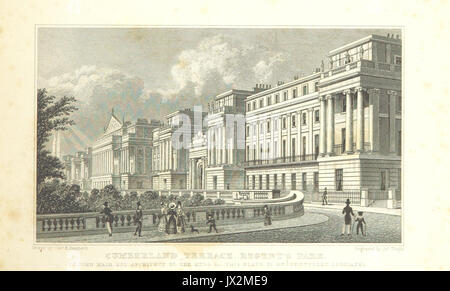 Cumberland Terrasse, Regent's Park Hirte, Metropolitan Verbesserungen (1828), p 209 Stockfoto