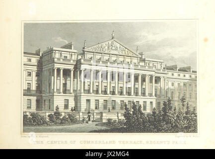 Das Zentrum von Cumberland Terrasse, Regent's Park Hirte, Metropolitan Verbesserungen (1828), p233 Stockfoto