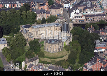 Luftaufnahme von Durham Castle (Teil der Durham University), Großbritannien Stockfoto