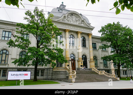 Gebäude im Jugendstil in Riga, Lettland Stockfoto