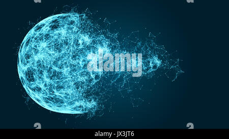 Gebrochene Daten Netzwerk Abbildung Stockfoto