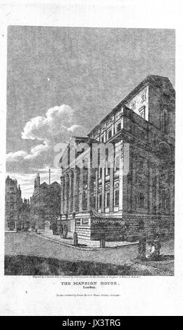 Brayley (1820) p 2 037 Das Mansion House, London Stockfoto