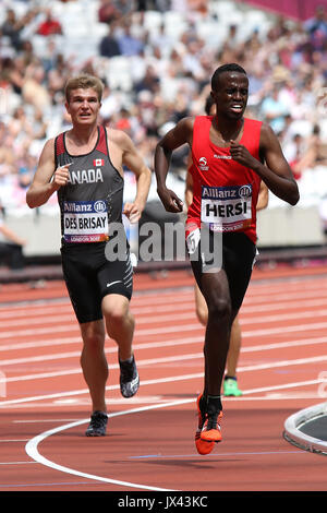 Mohammed Hersi von Dänemark in der Männer 5000 m T20 Finale auf der Welt Para Meisterschaften in London 2017 Stockfoto