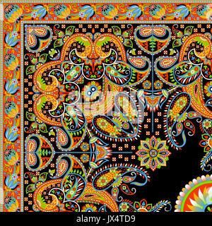 Schöne bunte Textildruck schal Design Stockfoto