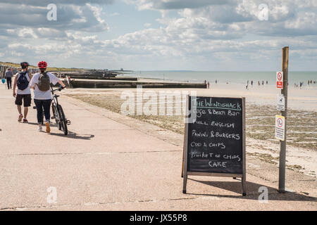 Minnis Bucht, Birchington, Kent, UK Stockfoto