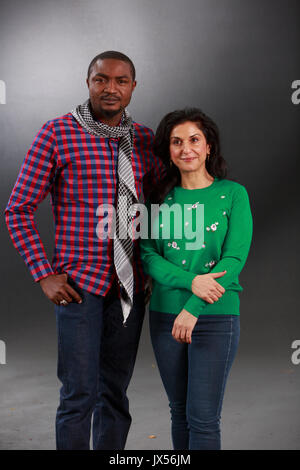 Edinburgh, Schottland 14. August. Tag 3 Edinburgh International Book Festival. Im Bild: Abubakar Adam Ibrahim und Dorit Rabinyan. Credit: Pako Mera/Alamy leben Nachrichten Stockfoto