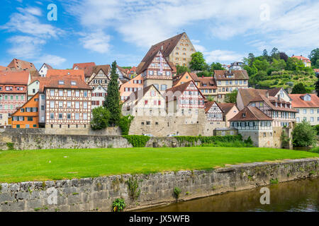 Stadtbild von Schwäbisch Hall, Deutschland Stockfoto