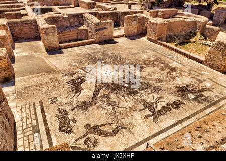 Römische Reich cisiarii Therme - Frigidarium - Landschaft in Ostia Antica - Rom - Italien Stockfoto