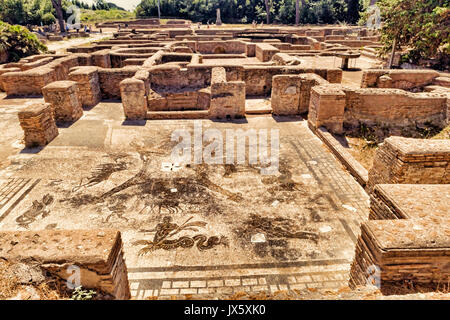 Römische Reich cisiarii Therme - Frigidarium - Landschaft in Ostia Antica - Rom - Italien Stockfoto